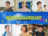 映画「ウォーターガーディアンズ」上段左から緒形敦、石川雷蔵、伊藤佑晟。下段左から岸田研二、黒沢あすか、オラキオ