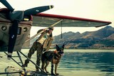 「ハート・オブ・ビースト」場面写真。ブラッド・ピットは義足の元偵察犬とアラスカの奥地に取り残される退役軍人を演じた