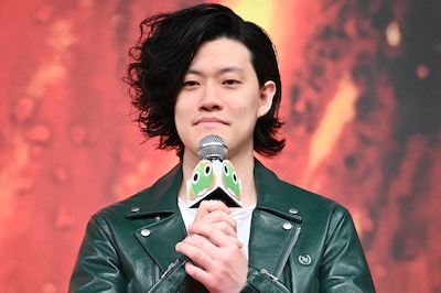 アニメ映画「新劇場版☆ケロロ軍曹 復活して速攻地球滅亡の危機であります！」公開直前イベントに登壇した粗品（霜降り明星）