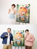 「パウ・パトロール ザ・ダイノ・ムービー」の吹替キャスト。上段はハーパー役の大島優子。下段は左からアリステア役のジャンボたかお、ダスティン役の池田直人