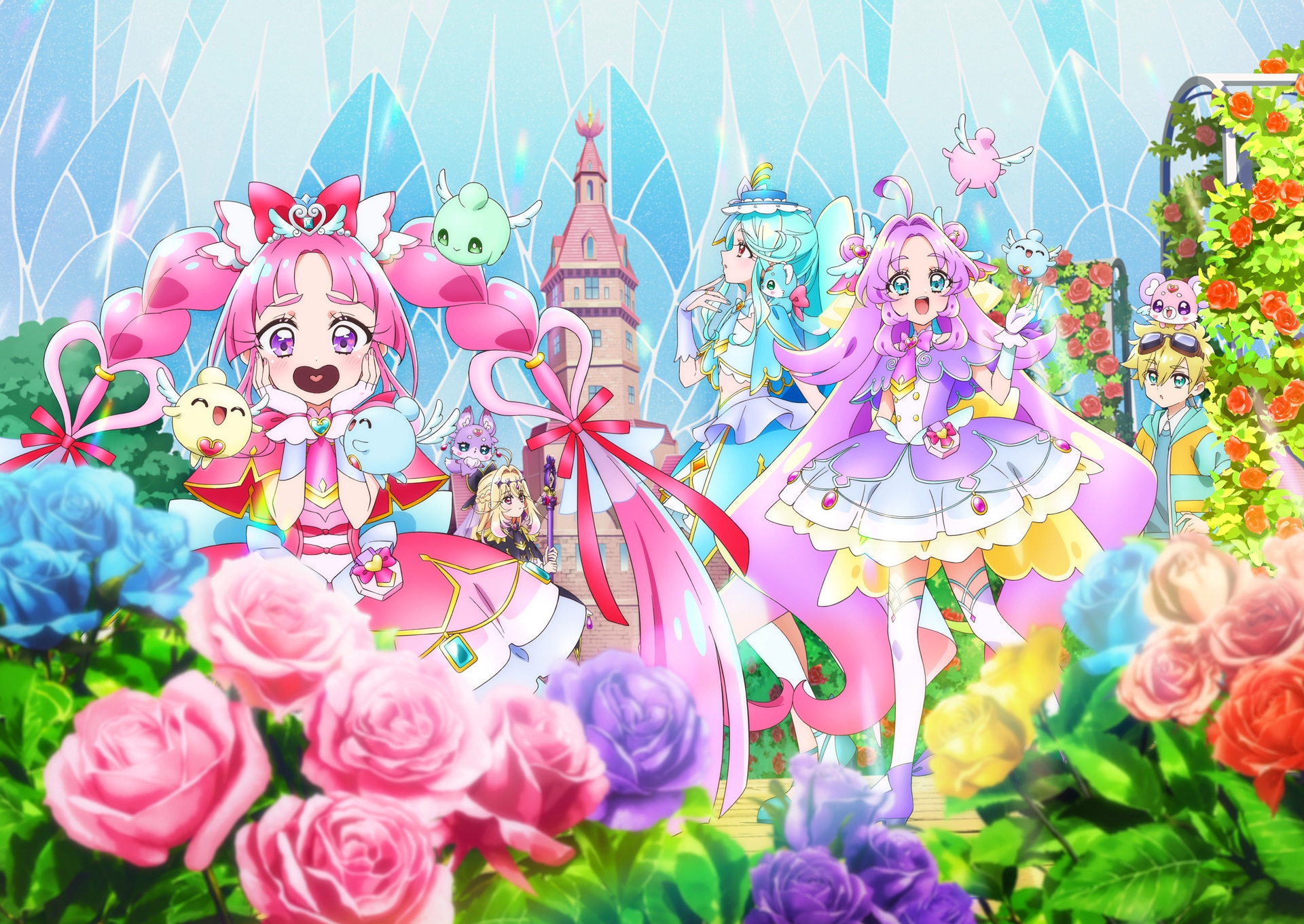 キービジュアルがデザインされたポスター「映画名探偵プリキュア