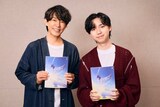 アニメ映画「どこよりも遠い場所にいる君へ」に出演した石橋陽彩（右）、藤木直人（左）。2人の共演は「リメンバー・ミー」以来