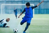 実写映画「ブルーロック」場面写真。櫻井海音演じる蜂楽廻