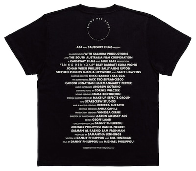 “儀式体験”ホラー映画「ブリング・ハー・バック」Tシャツブラックのイメージ（税込9900円）