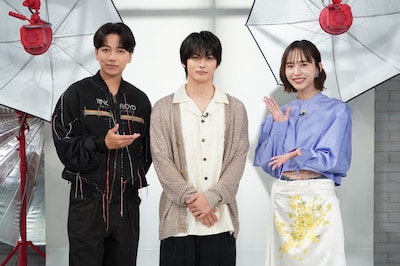 日本テレビ系「おしゃれクリップ」7月12日放送回より、左から山崎育三郎、神尾楓珠、井桁弘恵