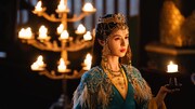 中国ドラマ「漠風吟（ばくふうぎん） 偽りの公主、熱砂の愛」より、復讐を誓う皇北霜（こうほくそう）。演じたのはディリラバやグーリーナーザーを生んだウイグル出身のハーニー・コーズー（哈妮克孜）