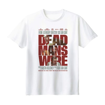 「デッドマンズ・ワイヤー」感想投稿キャンペーンで当選者に贈られるUSロゴ版デザインのTシャツ