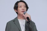 「死ねばいいのに」の舞台挨拶に登壇した金井純一