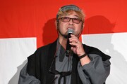 ホラー映画「口に関するアンケート」舞台挨拶に登壇した清水崇