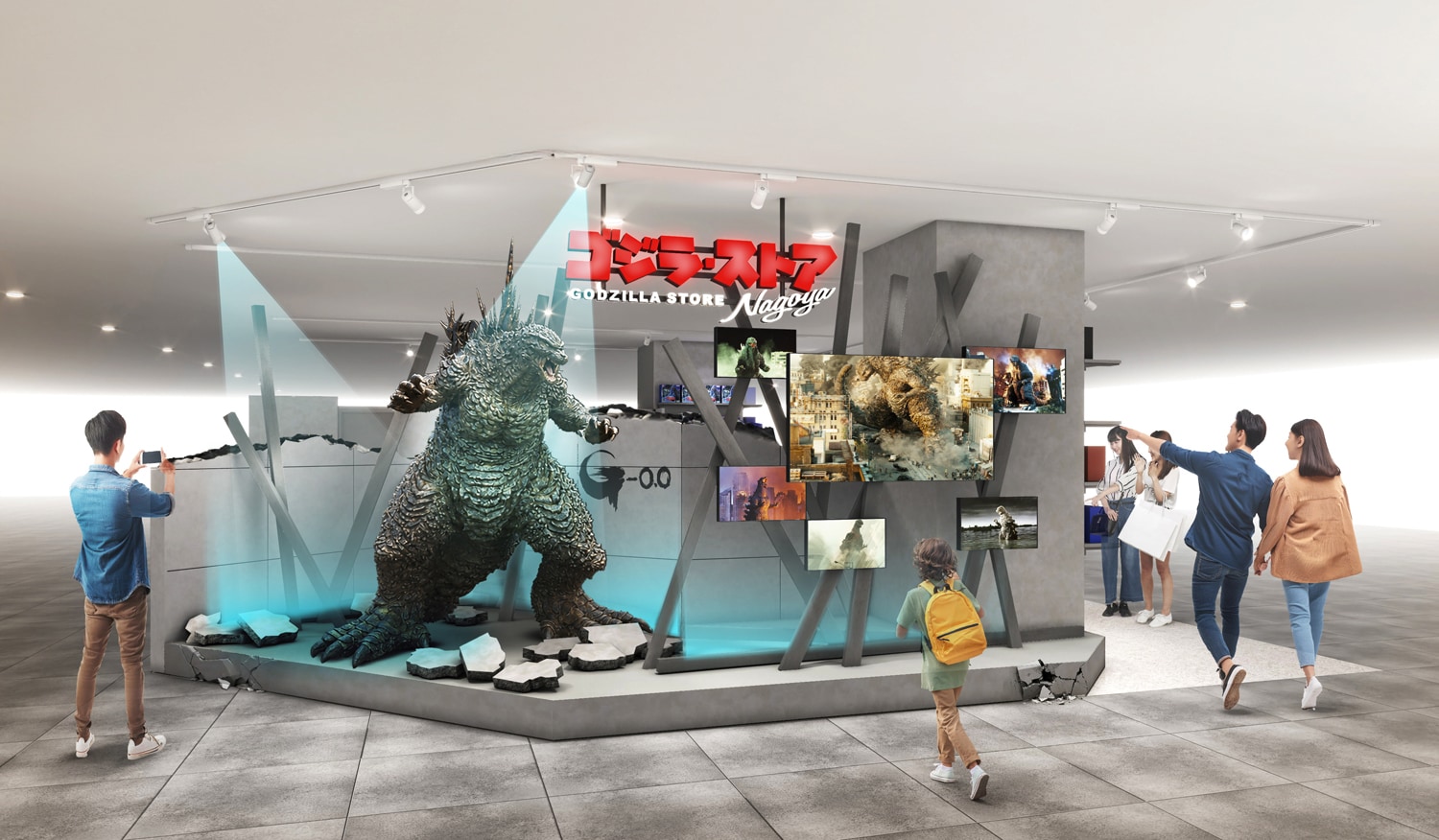 「ゴジラ-0.0」登場のゴジラ全身立像を世界最速で常設、東海エリア初出店の公式ストア