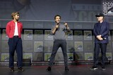 「サンディエゴ・コミコン2026」でのマーベル・スタジオプレゼンテーションの様子。左からライアン・ゴズリング、ショーン・レヴィ、ケヴィン・ファイギ