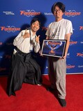 第30回ファンタジア国際映画祭Animation Plus部門の今敏コンペティションで審査員特別賞を受賞した「CHERRY AND VIRGIN」の監督・川尻将由（右）とキャストの大門嵩（左）