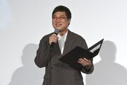 「キングダム 魂の決戦」特大ヒット御礼舞台挨拶のMCを務めた山里亮太（南海キャンディーズ）