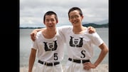 NHKスペシャル 終戦特集ドラマ「15歳の志願兵」場面写真。左から太賀演じる笠井光男、池松壮亮演じる藤山正美