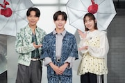「おしゃれクリップ」8月9日放送回にゲスト出演する鈴木福（中央）。MCを務めるのは山崎育三郎（左）と井桁弘恵（右）。