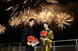 おんまく花火大会に参加した横浜流星（左）と広瀬すず（右）