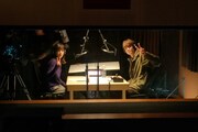 桜井ユキ（左）と宮沢氷魚（右）。NHK特集ドラマ「しあわせは食べて寝て待て～早春の養生編～」オフショットより