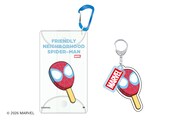 「スパイダーマン／アイスクリーム／ビニールポーチ」（左 / 税込1100円）、アクリルキーホルダー（右 / 税込1100円）