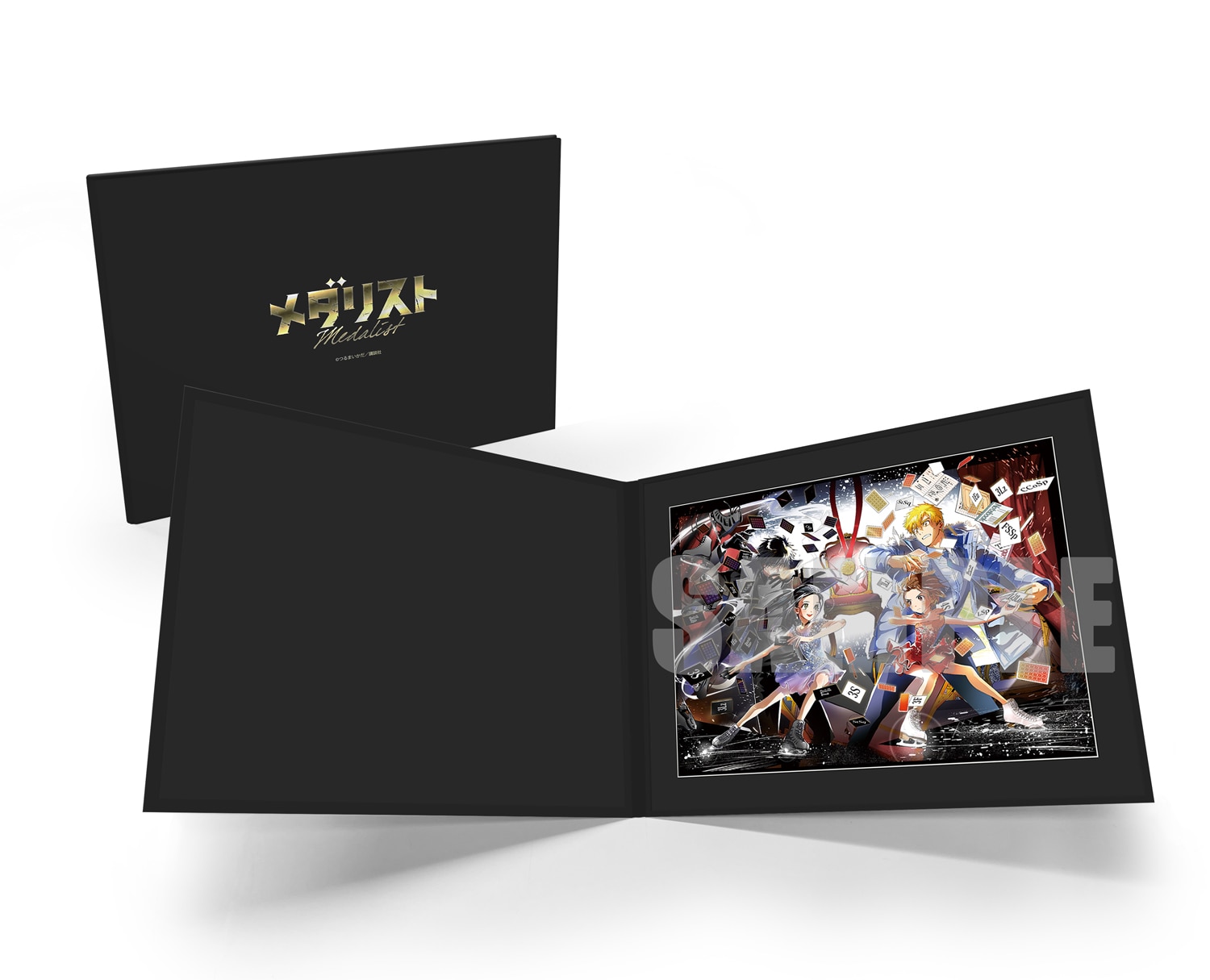 劇場版「メダリスト」特別カラー版複製原画（フレーム入り）。ムビチケ