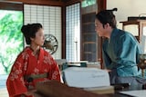 「いろはの恋は時代をかける」場面写真。左から上白石萌音演じるいろは、大森元貴演じる関孝和