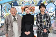 「A-Studio+」10月30日放送回の様子。左から笑福亭鶴瓶、飯豊まりえ、藤ヶ谷太輔