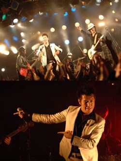 ボーカル竜二はこのツアーのために白いスーツを新調。あいかわらずのキレのあるダンスでオーディエンスを沸かせてくれた。