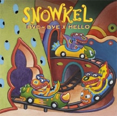 写真はシングル｢Bye-Bye×Hello｣。アルバム「SNOWKEL SNORKEL」、シングル｢solar wind｣に引き続き、世界的なイラストレーターのJim WoodringがCDジャケットを手掛けている。