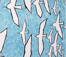 Au Revoir Simoneのアルバム「The Bird of Music」ジャケットはmina perhonenのテキスタイルパターンを大胆にあしらったデザイン。ちなみにChocolat & Akitoが参加する3公演は、彼らの「Tropicalツアー」では回らない地方ばかりなので、ファンはぜひ足を運んでおこう。