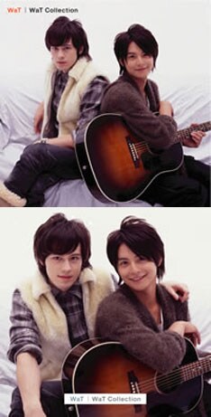 アルバムのジャケットは3種類。写真はDVD付初回盤（上）とストラップ付初回盤（下）。