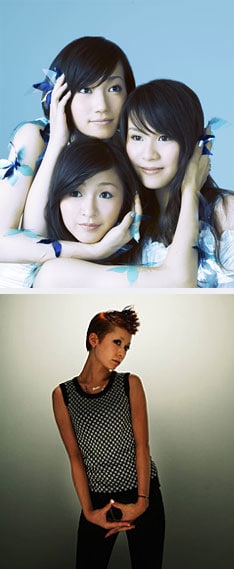 9月12日にニューシングル「ポリリズム」を発表したPerfume(写真上)と、10月24日に新曲「Yellow」のリリースを控えた木村カエラ(写真下)。