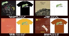Tシャツは全部で4種類。各アルバムのジャケットイメージに沿ったカラー地に仕立てられている。