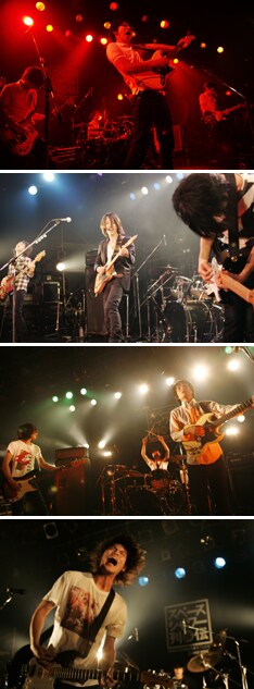 写真は上からmonobright、NICO Touches the Walls、DOES、9mm Parabellum Bullet。スペシャ列伝オフィシャルサイトのスタッフブログでは、ツアーの裏話が続々公開されている。