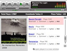 オフィシャルMySpaceでは現在、ニューアルバム収録曲から「Breezin'」「Beyond The Light」「Bounty」「Remomentos」の4曲を公開中。