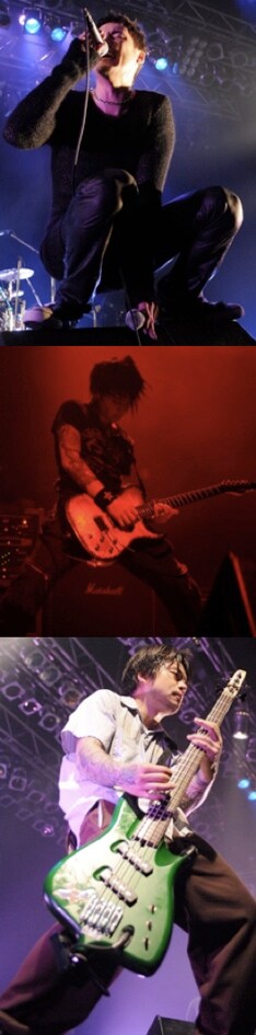 5月11日には赤坂BLITZでのワンマンライブも決定。MySpaceでの映像を観て気になったファンは、ぜひこちらにも足を運んでみよう（写真は上からKEN LLOYD、K.A.Z（G）、RIKIJI（B））。