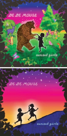 「sunset girls」のジャケット画像。上がDVD付き仕様で、下がCDのみの通常仕様となる。