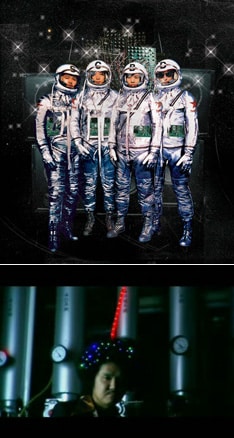 5月10日にLIQUIDROOM ebisu公演を成功させたSCOOBIE DO。ステージではドラムのオカモト"MOBY"タクヤが「真夜中のダンスホール」PVで見られる電飾アフロプレイを生披露した。