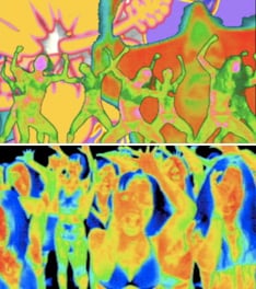 アッパーなサウンドに乗せて踊り狂うGIRLS & BOYS。過激ではあるが全体的にスタイリッシュな映像に仕上がっている。