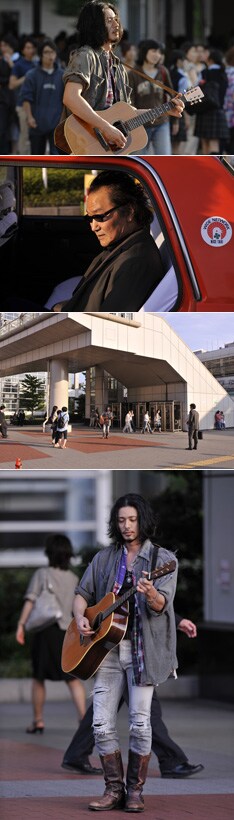 撮影は2000人を超える通行人やギャラリーからの歓声が上がる中行われた。