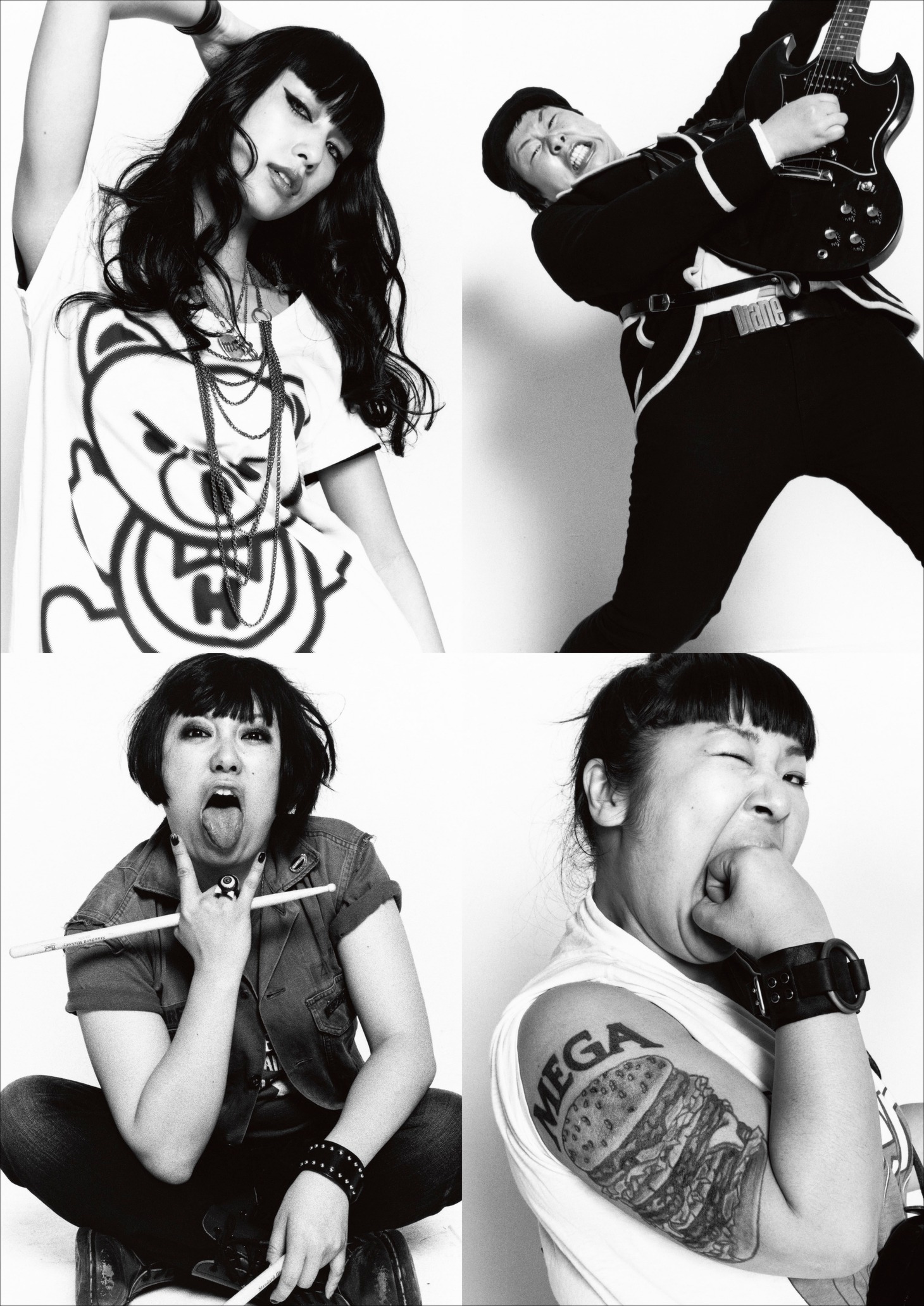 MICA 3 CHUは MICA（Vo）、 OSHIMA（G）、 MURAKAMI（B）、 KUROSAWA（Dr）の4人編成。