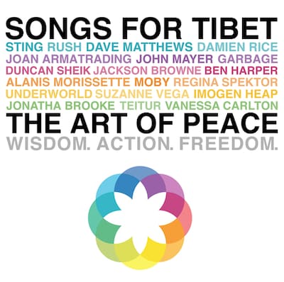 写真がチャリティ・コンピ「SONGS FOR TIBET - THE ART OF PEACE」。難波の楽曲は日本盤のみ収録。