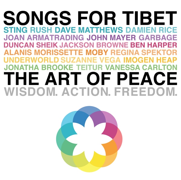 写真がチャリティ・コンピ「SONGS FOR TIBET - THE ART OF PEACE」。難波の楽曲は日本盤のみ収録。