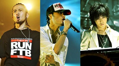 アニメ「ソウルイーター」の主題歌を務めるDiggy-MO'（写真中央）。なお、オープニングテーマはTommy heavenly6が担当する。