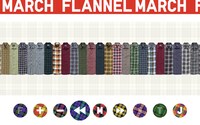 「F」ボタンを押すと、フランネルシャツによる「FLANNEL MARCH」に切り替わる。
