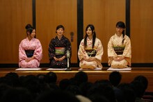 左からはしもん（THE ポッシボー）、かえぴょん（THE ポッシボー）、いくっち（キャナァーリ倶楽部）、ピーチ