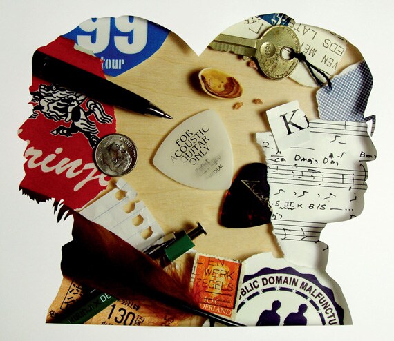 堀込兄弟のシルエットにさまざまなアイテムが見え隠れする「KIRINJI 19982008 10th Anniversary Celebration」ジャケット。初回盤（写真）には高音質CD「HQCD」が採用されている。