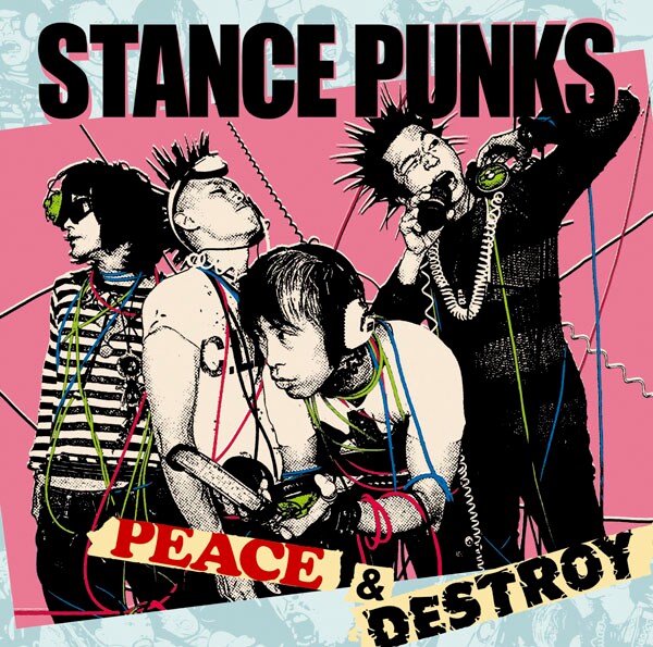 写真はニューアルバム「PEACE＆DESTROY」のジャケット。STANCE PUNKSのレーベルサイトでは、アルバムの全曲試聴を実施中。