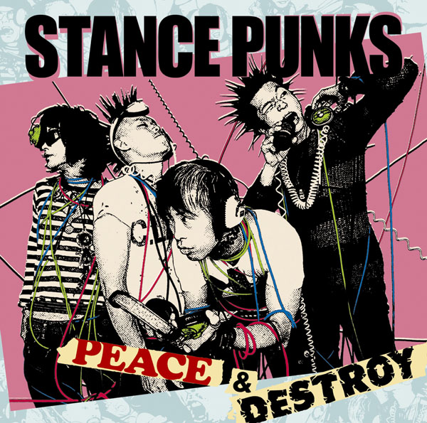 写真はニューアルバム「PEACE＆DESTROY」のジャケット。STANCE PUNKSのレーベルサイトでは、アルバムの全曲試聴を実施中。