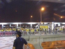 早川大地がとらえたスワンナプーム空港・デモ直前の様子（Photo by Daichi Hayakawa）。