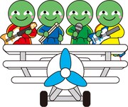 三翼機に乗った「TRIPLANEもっこり」。