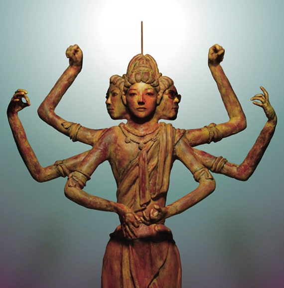 メンバー3人が大仏化した、先行シングル「ふたしかたしか」ジャケット。